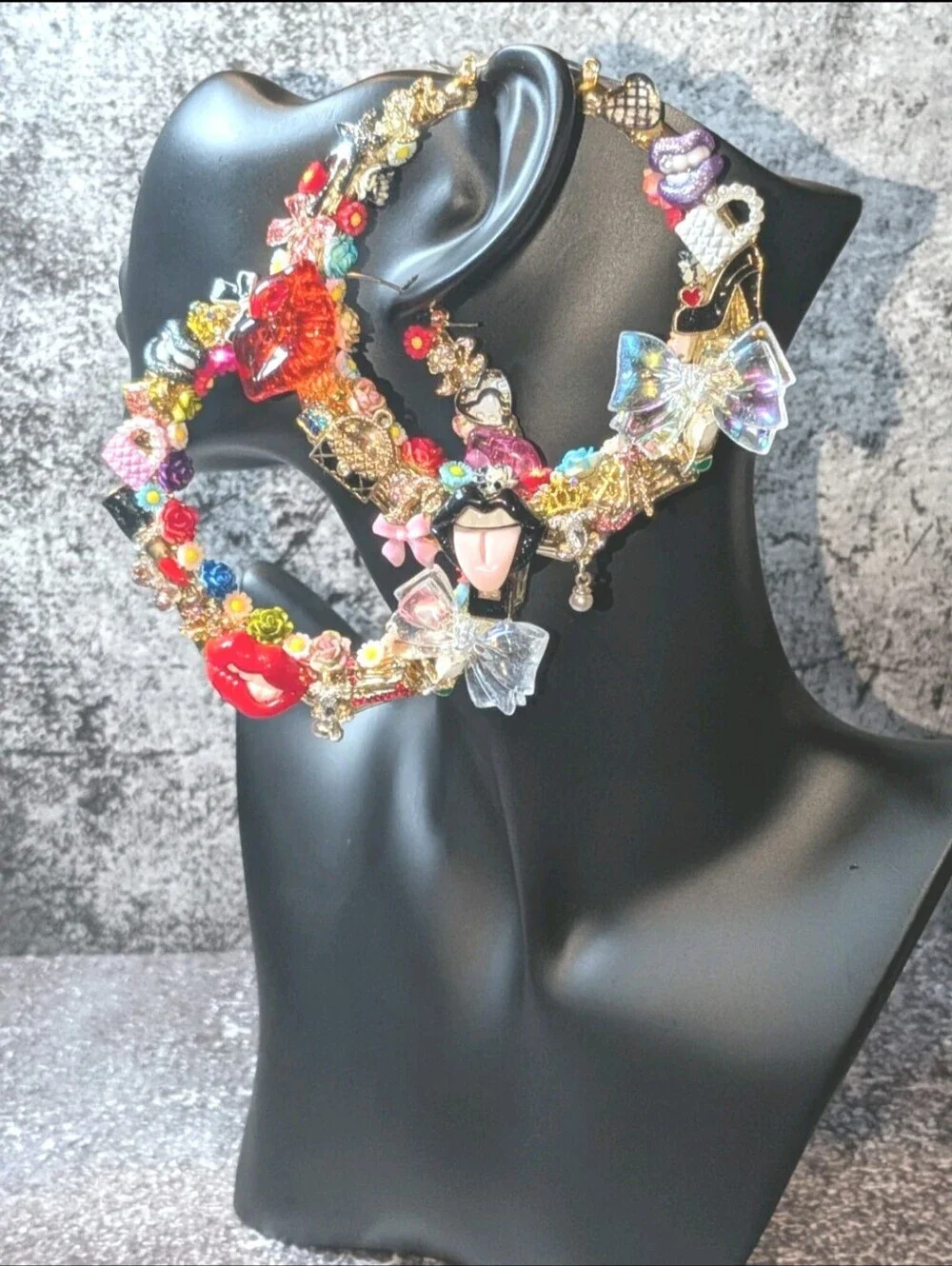 Material Girl-Hand Crafted Extra Large Hoop Earrings From Our S3CHIQUE Collectio